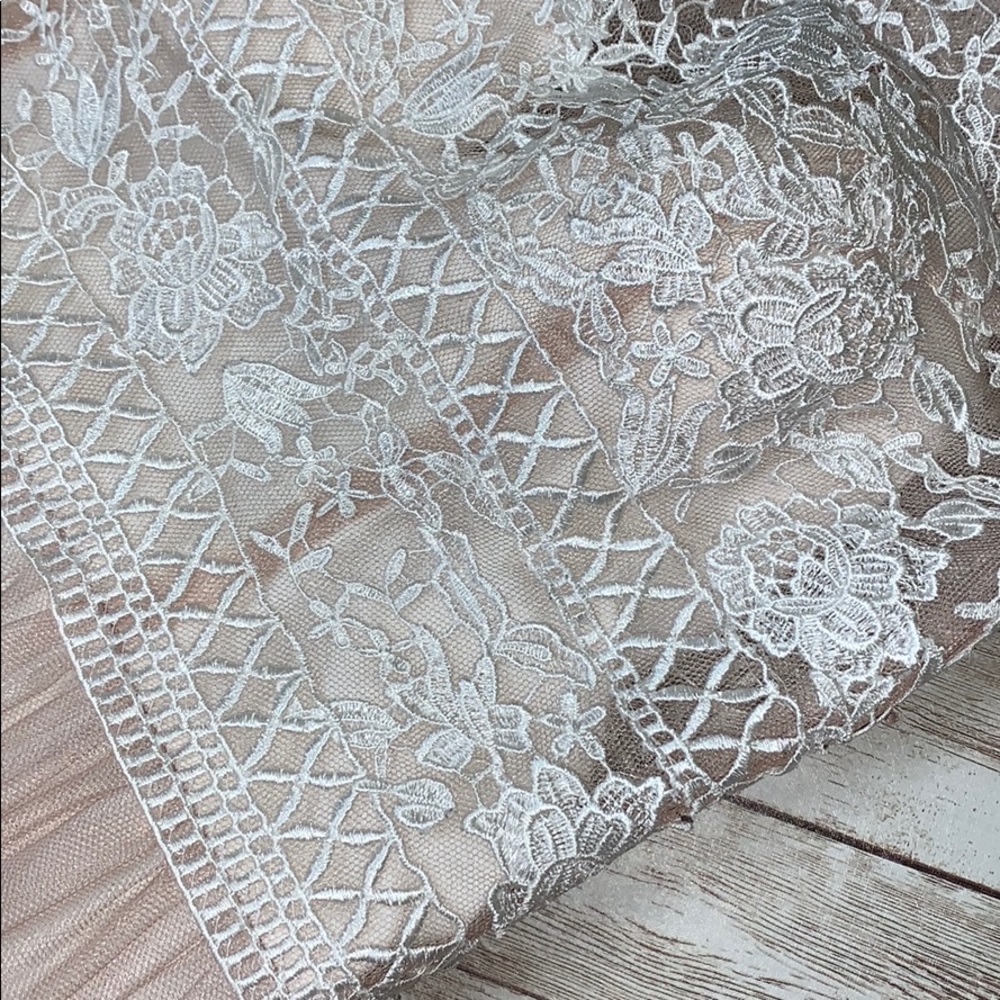 Mary’s Bridal Champagne Lace Sheer Wedding Dress - Picture 8 of 15